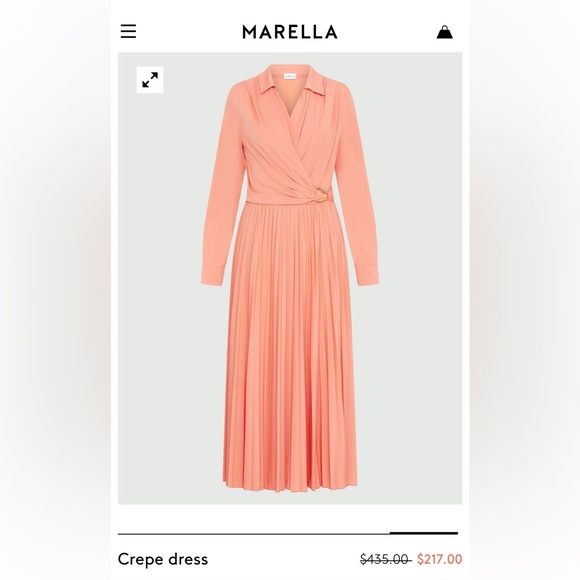 NWT MARELLA Crepe dress - Picture 5 of 8